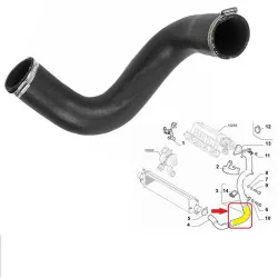 Fiat Bravo Lancia Delta 1.6D 2007- Turbócső 51879552