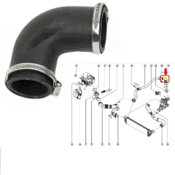 Opel Movano Renault Master Nissan NV400 2014- 2.3D Turbócső 144602862R