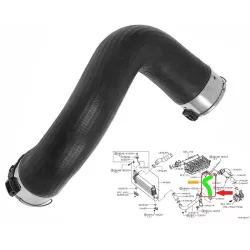 Nissan Navara Turbócső Diesel 2006- 144635X02B