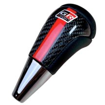   Toyota automata váltógomb GR logós, fekete bőr, piros vonalvezetés