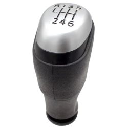 Renault Clio 4 (2012–2019) 6 sebességes váltógomb – matt ezüst/fekete