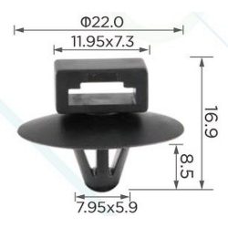 Vezetékrögzítő 8mm széles bilincshez