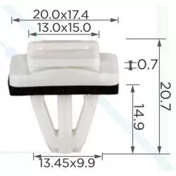 Honda küszöb és sárvédő díszléc patent 91501SP1003