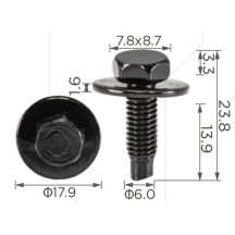   Audi Bmw Peugeot Citroen Renault Sárvédő csavar M6x20 697404