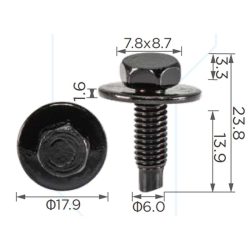 Audi Bmw Peugeot Citroen Renault Sárvédő csavar M6x20 697404