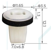   Tesla S SR X szigetelés rendszámtábla rögzítő 1003209-00-A