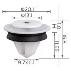 Vw Transporter T5 Crafter LT Ajtó díszléc rögzítő patent 7H0843514