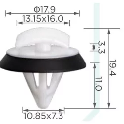 Vw Transporter T5 Crafter LT Ajtó díszléc rögzítő patent 7H0843514