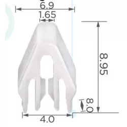 Tesla Model Y 3 Oszlop Burkolat panelek rögzítése 1496105-00-B