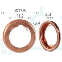 Réz olajleeresztő csavar alátét 17.5x11.2mm 