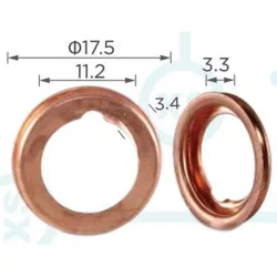 Réz olajleeresztő csavar alátét 17.5x11.2mm 