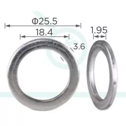 Univerzális Alumínium Olajleeresztő csavar alátét 25.5x18.4mm