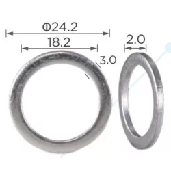 Univerzális Alumínium Olajleeresztő csavar alátét 24.2x18.2mm 90430-18008