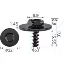Gápjármű lemez csavar