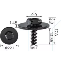 Gápjármű lemez csavar