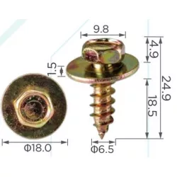 Gápjármű lemez csavar