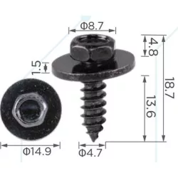 Gápjármű lemez csavar 9849391