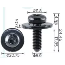  Audi Volkswagen Gépjármű metrikus csavar N90683309