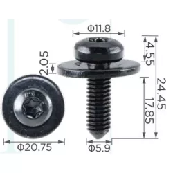  Audi Volkswagen Gépjármű metrikus csavar N90683309