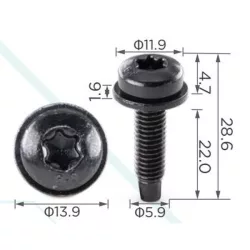 Univerzális Gépjármű metrikus csavar 9849406