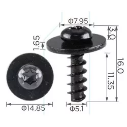 Audi Seat Skoda Vw Burkolat kerékjárati ív burkolat lökhárító borítás rögzítő csavar N10354602