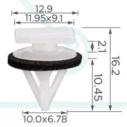 Honda Jazz Life Accord Spoiler burkolat rögzítő Patent 91512-SEL-T01