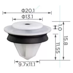 Vw Crafter LT Transporter Multivan Csúszóajtó sín takaró rögzítő patent 7E0843514