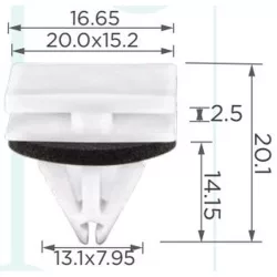 Ford Küszöb- és Sárvédő Díszléc Rögzítő Patent W716503-S300