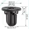 BMW Ajtókárpit rögzítő csavar alátét 07149177765 BMW Ajtókárpit rögzítő csavar alátét 07149177765