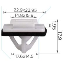   Honda Accord Acura küszöbdíszléc rögzítő patent 91513-TV9-A01
