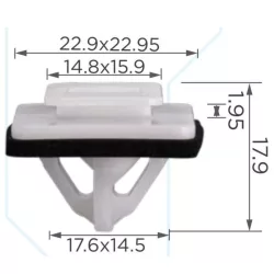 Honda Accord Acura küszöbdíszléc rögzítő patent 91513-TV9-A01