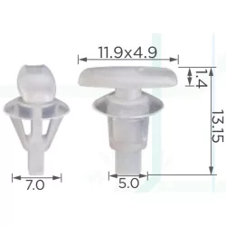 Audi VW Skoda Küszöbtakaró ajtóborítás rögzítő patent 4L0837485
