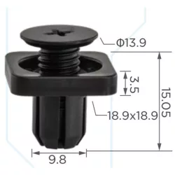 Honda Civic HRV Accord Jazz Burkolat rögzítő patent 91514-TG1-T01