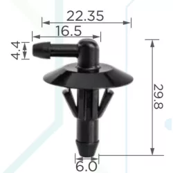 Mercedes Vito Sprinter Vw Crafter Szélvédőmosó csatlakozóelem A6318690024