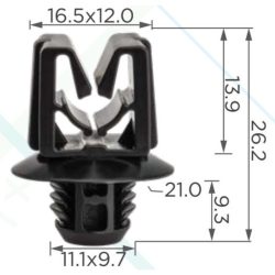 Renault Nissan Lada Mitsubishi Fékcső rögzítőbilincs 7703179026