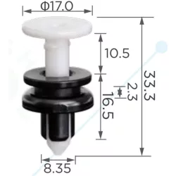 Honda B-oszlop burkolat rögzítő patent 91561-TVA-A01
