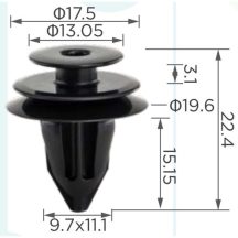   Toyota Corolla RAV4 Yaris burkolatrögzítő patent 90467-10204