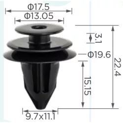 Toyota Corolla RAV4 Yaris burkolatrögzítő patent 90467-10204