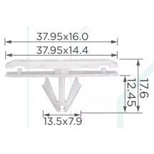   Jeep Wrangler Kerékjárati ívek oldalsó díszlécek rögzítő patent 68526185AA