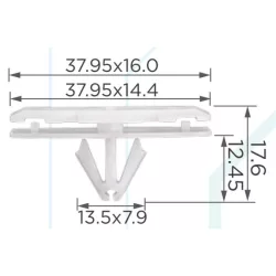 Jeep Wrangler Kerékjárati ívek oldalsó díszlécek rögzítő patent 68526185AA