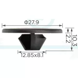 Mercedes C E S Motorháztető szigetelésrögzítő patent A0009917695