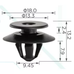 Mercedes Belső külső burkolatrögzítő patent A0089887378
