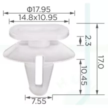 Ford Opel Kárpitrögzítő patent fehér 1208973