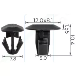 Renault Dacia Nissan Díszítőelem oszlopburkolat rögzítő patent 8201033717