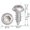 Tesla Torx lemezcsavar 13.9mm 1115453-00-B Tesla Torx lemezcsavar 13.9mm 1115453-00-B