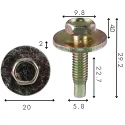 Univerzális Gépjármű metrikus csavar 9849552