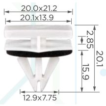   Opel Renault Alfa Romeo Iveco Díszléc rögzítő patent 7703077420
