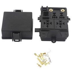 Univerzális 4 utas 12V-os relé foglalat doboz