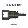 SAE 6.30 mm egyenes üzemanyagcső gyorscsatlakozó 5x1 mm PA csőhöz SAE 6.30 mm egyenes üzemanyagcső gyorscsatlakozó 5x1 mm PA csőhöz