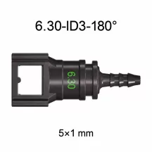   SAE 6.30 mm egyenes üzemanyagcső gyorscsatlakozó 5x1 mm PA csőhöz